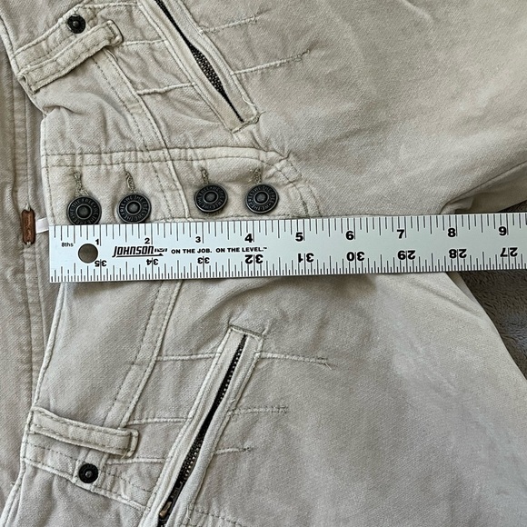 Free People Hit Back Slim Flare Pants Size 0 Button Fly Stretch Cords Velvet - Picture 14 of 15